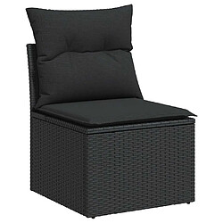 Avis vidaXL Salon de jardin 11 pcs avec coussins noir résine tressée