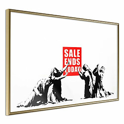 Paris Prix Affiche Murale Encadrée Banksy Sale Ends 30 x 20 cm Or