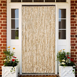 VidaXL Rideau anti-mouches beige 100x230 cm Rideau anti-insectes chenille - Polypropylène beige - 100 x 230 cm - Isolation thermique