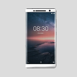 Wewoo Film de verre trempé Pour Nokia 8 Sirocco 0.26mm 9H 3D anti-déflagrant en plein écran incurvé par la chaleur cintrée Blanc