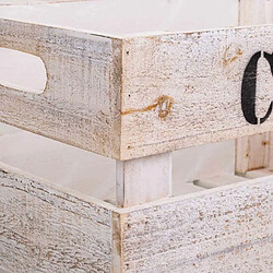 Boîtes de rangement Alexandra House Living CARGO Blanc Bois d'épicéa 24 x 19 x 38 cm 33 x 20 x 18 cm 28 x 15,5 x 17 cm 3 Pièces pas cher