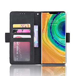 Wewoo Housse Coque Étui en cuir à Motif peau de veau de style portefeuille pour Huawei Mate 30 Proavec fente carte séparée noir pas cher