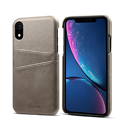 Wewoo Coque Souple Étui de protection Suteni Texture veau pour iPhone XR avec fentes cartes Gris