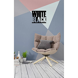 EPIKASA Décoration Murale en Métal White Black pas cher