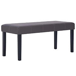 Helloshop26 Banquette pouf tabouret meuble banc 106 cm gris synthétique 3002207