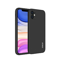 Coque en silicone trou précis de bord droit noir pour votre Apple iPhone 11