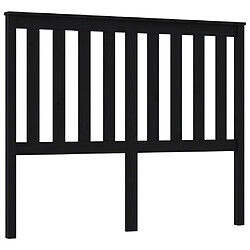 vidaXL Tête de lit Noir 126x6x101 cm Bois massif de pin