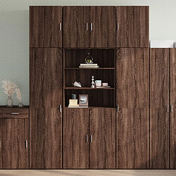 vidaXL Buffet haut chêne marron 80x42,5x249 cm bois d'ingénierie