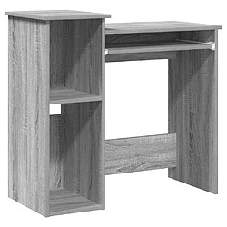 vidaXL Bureau avec étagères sonoma gris 84x40x78 cm bois d'ingénierie