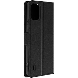 Avizar Étui pour Nokia C12 Clapet Porte-carte Support Vidéo Design Fin Wallet Slim Noir