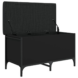 Maison Chic Banc de rangement | Meuble de rangement d'Entrée | Coffres d'Intérieur noir 82x42x45 cm bois d'ingénierie -MN30119 pas cher