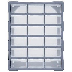 Avis vidaXL Organisateur multi-tiroirs avec 18 tiroirs centraux 38x16x47 cm