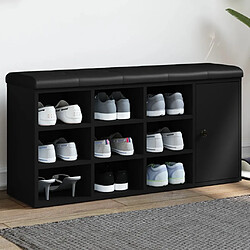 Maison Chic Banc à chaussures | Meuble de rangement à chaussures Meuble d'Entrée noir 102x32x50 cm bois d'ingénierie -MN99245