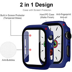 Coque en TPU intégré bleu foncé pour votre Apple Watch Series 7 41mm