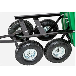 Acheter Brixo Chariot de jardin cuve basculante en polypropylène 250 kg charge max 4 roues gonflables