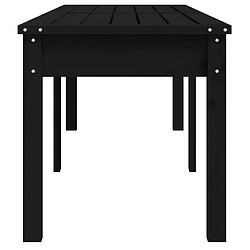 Acheter vidaXL Banc de jardin à 2 places noir 159,5x44x45cm bois massif de pin