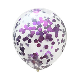 Wewoo Décorations de Fête 10 PCS 12 Pouces Ballons De Confettis Décoration De Mariage Joyeux Anniversaire Ballon En Latex Violet