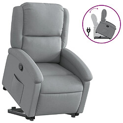 vidaXL Fauteuil inclinable Gris clair Tissu