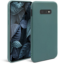 Moozy Minimalist Series Coque en silicone pour Samsung S10e, bleu gris - Finition mate fine et souple en TPU