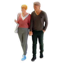 1:64 échelle Peinte à La Main Modèle Miniature Couple Figurines Parc Diorama Rose