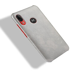 Acheter Wewoo Coque Rigide Pour Motorola Moto E6 Plus antichoc PC Texture + Litchi Gris