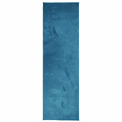 vidaXL Tapis OVIEDO à poils courts turquoise 80x250 cm