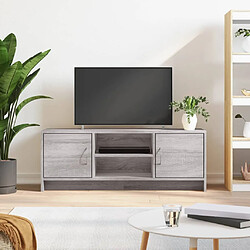 vidaXL Meuble TV sonoma gris 102x30x37,5 cm bois d'ingénierie