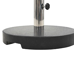 Avis vidaXL Socle de parasol Granite 20 kg Rond Noir