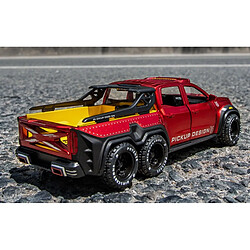 Avis Universal 1/28 X-Class EXY 6x6 off-road pick-up modèle voiture jouet alliage moulé sous pression tire écho lumière véhicule jouet.(Rouge)