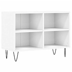 vidaXL Meuble TV blanc 69,5 x 30 x 50 cm bois d'ingénierie