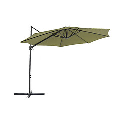 Beliani Parasol en porte-à-faux vert d 2,95 m SAVONA II