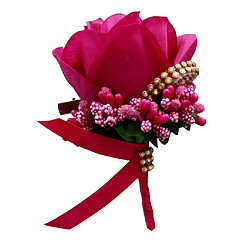 Stimulation Broche Fleur Rose Épingle De Mariage Corsage Épingle Rose Rouge pas cher