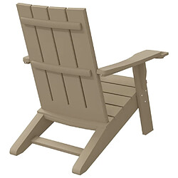 Maison Chic Chaise de jardin - Fauteuil d'extérieur Adirondack marron clair 75x88,5x89,5 cm PP -MN21446 pas cher