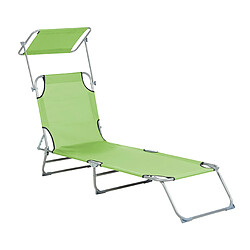 Acheter Beliani Chaise longue Métal Vert citron FOLIGNO