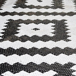 Bo-Camp Tapis d'extérieur Chill mat Lewisham 2x1,8 m M noir et blanc