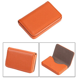 Wewoo Porte-cartes Orange 2 PCS Premium PU étui en cuir avec fermeture magnétique, taille: 10 * 6.5 * 1.7cm