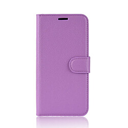 Etui en PU surface de litchi avec support violet pour votre Samsung Galaxy A41