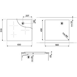 Acheter Smeg Plaque induction SI2M7643B