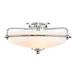 Elstead Lighting Plafonnier semi-encastré Bowl chrome poli