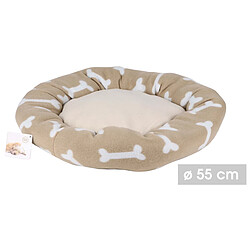 Avis DOGI COUSSIN LOT DE 2 POUR CHIEN PANIER POUR CHIEN CHAT ANIMAUX DECORE DIAM 55CM DISPLAY 2 COULEURS BEIGE/MARRON MIX+Dogi