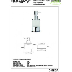 Acheter Bemeta - Maison De La Tendance Distributeur de savon liquide à poser OMEGA 8x16x8 cm / 200ml