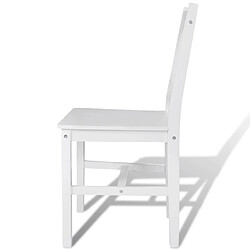 Avis vidaXL Chaises à manger lot de 4 blanc bois de pin