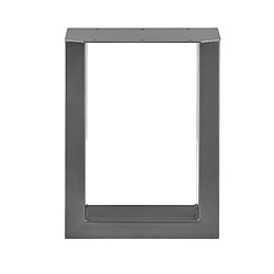 Set de 2 pieds de table Rectangulaire Gris acier 30 x 43 cm [en.casa]