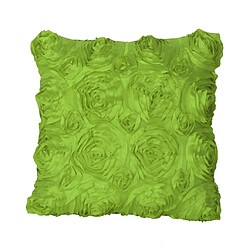 42cm Oreiller Maison De Cas De Couverture De Coussin De Satin Fleur De Lancer Canapé Voiture Décoration Verte