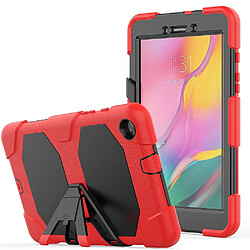 Coque en TPU + Silicone antichoc avec béquille rouge pour votre Samsung Galaxy Tab A 8.0 Wi-Fi (2019) SM-T290/T295