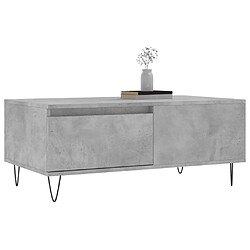 Acheter Maison Chic Table basse,Table Console Table d'appoint, Table pour salon Gris béton 90x50x36,5 cm Bois d'ingénierie -MN76122