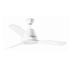 Avis Leds C4 Plafonnier-ventilateur Tiga, en acier et acrylique, blanc brillant