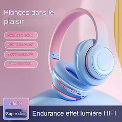 Acheter Nouveau casque sans fil Bluetooth 5.2 haute fidélité stéréo sport casque pliable jeu de musique écouteur Microphone dégradé de couleur