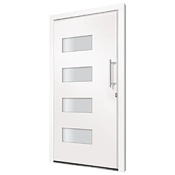 Acheter vidaXL Porte d'entrée Aluminium et PVC Blanc 100x210 cm