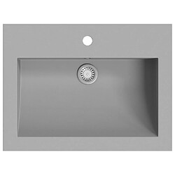 vidaXL Lavabo en granit 600 x 450 x 120 mm Gris